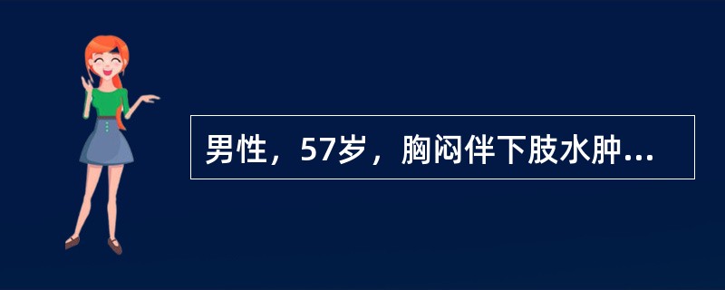 男性，57岁，胸闷伴下肢水肿2个月，心电图V1~V4导联QS波。最有价值的器械检