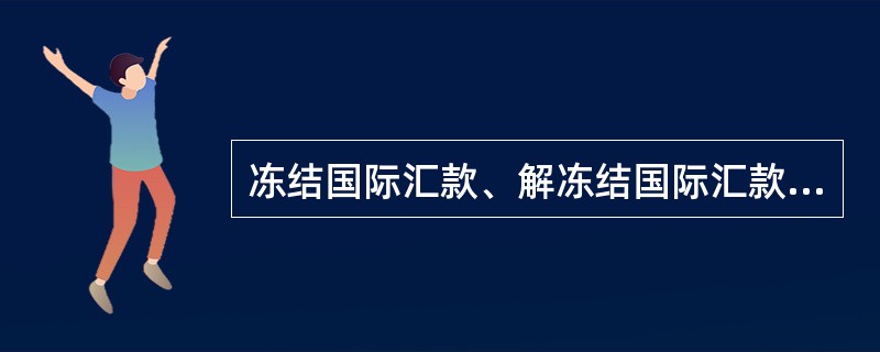 冻结国际汇款、解冻结国际汇款在（）办理。