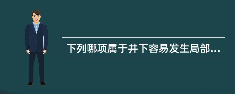 下列哪项属于井下容易发生局部瓦斯积聚的地点（）