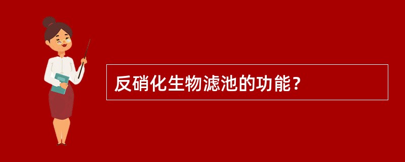 反硝化生物滤池的功能？