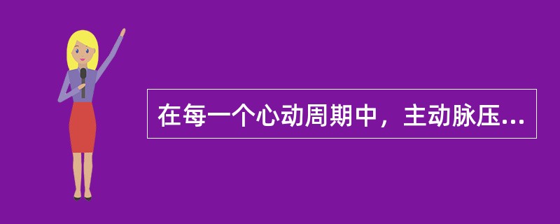 在每一个心动周期中，主动脉压力最高的时期是（）