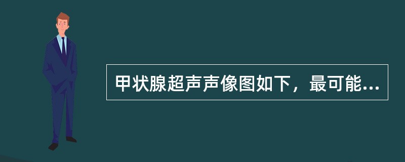 甲状腺超声声像图如下，最可能的诊断为()