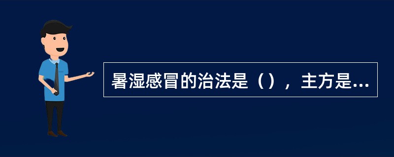 暑湿感冒的治法是（），主方是新加香薷饮。