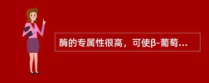 酶的专属性很高，可使β-葡萄糖苷水解的酶是（）。