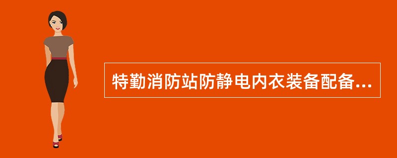 特勤消防站防静电内衣装备配备标准（）。