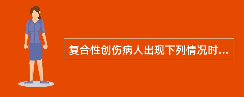 复合性创伤病人出现下列情况时，应首先对哪项做紧急处理（）.