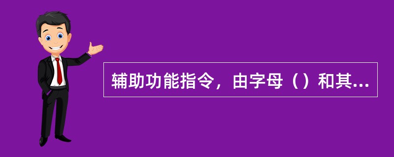 辅助功能指令，由字母（）和其后的两位数字组成。