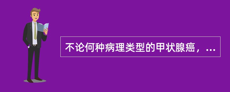 不论何种病理类型的甲状腺癌，均以手术治疗为主。