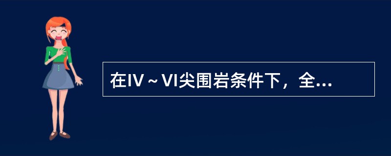 在IV～VI尖围岩条件下，全断面开挖法适用于（）