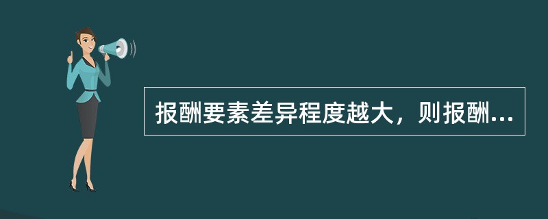报酬要素差异程度越大，则报酬要素的等级数量就需要划分得越多。
