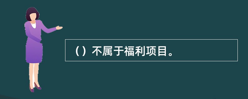 （）不属于福利项目。