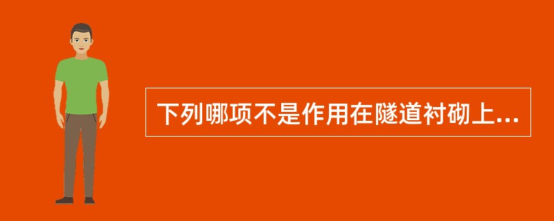 下列哪项不是作用在隧道衬砌上的围岩压力（）