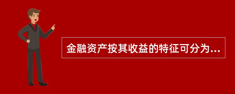 金融资产按其收益的特征可分为三类，其中收益与发行人的财务状况相关程度高的证券是(