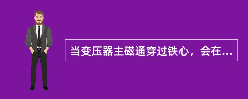 当变压器主磁通穿过铁心，会在铁心中产生涡流损耗和磁滞损耗，该损耗称为（）.