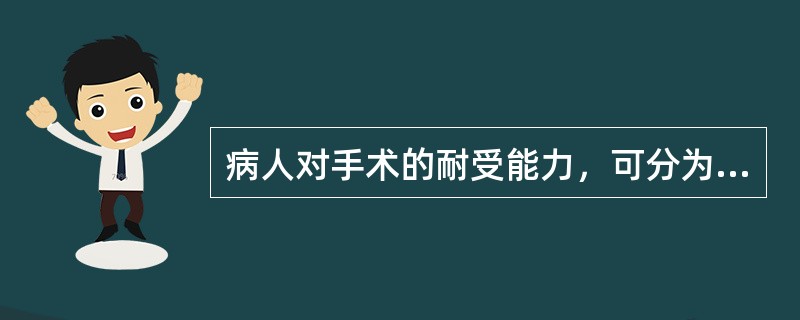 病人对手术的耐受能力，可分为那两类？