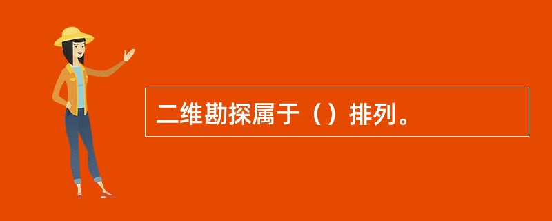 二维勘探属于（）排列。