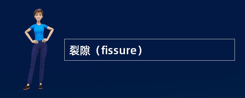 裂隙（fissure）