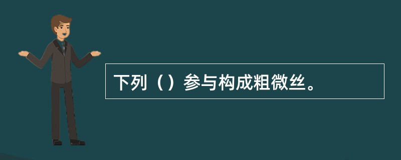 下列（）参与构成粗微丝。