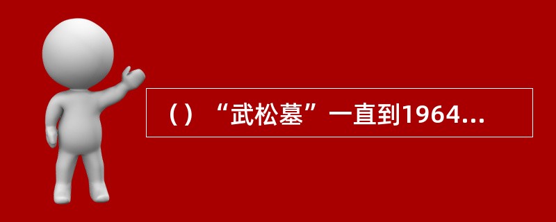 （）“武松墓”一直到1964年，在何人主张清扫西湖周围坟墓时才被平毁？
