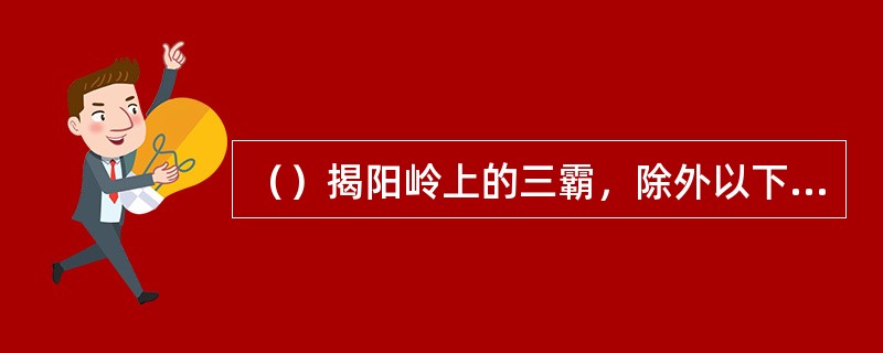 （）揭阳岭上的三霸，除外以下哪项？