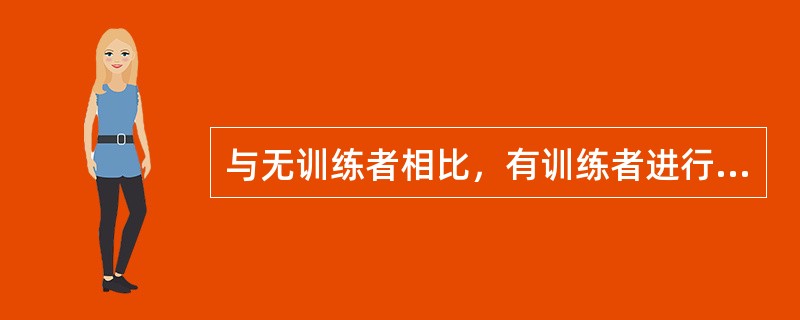 与无训练者相比，有训练者进行定量工作时心血管机能没有（）的特点