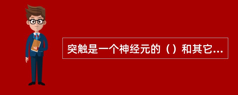 突触是一个神经元的（）和其它神经元相接触的部位。