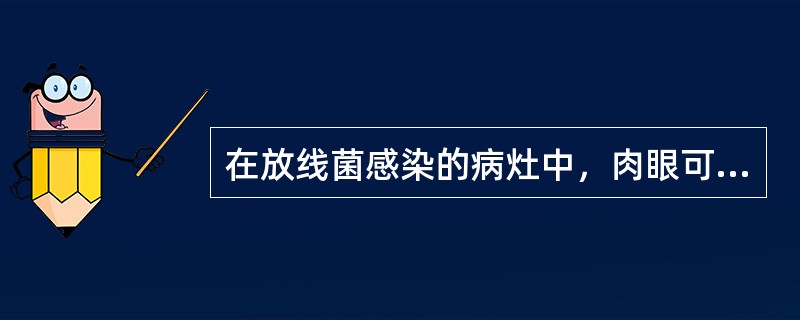 在放线菌感染的病灶中，肉眼可见黄色小颗粒，其实质是（）