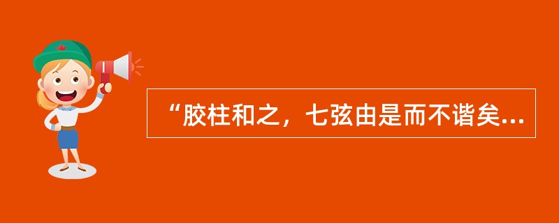 “胶柱和之，七弦由是而不谐矣”中的“七弦”指（）