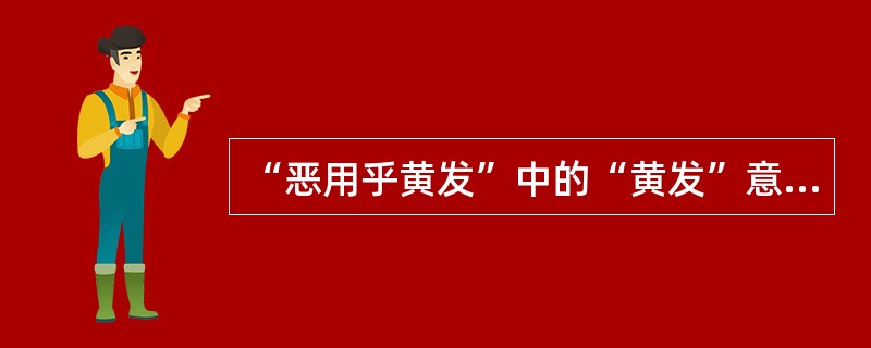 “恶用乎黄发”中的“黄发”意思是（）