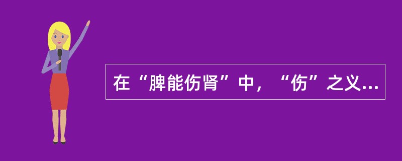 在“脾能伤肾”中，“伤”之义为（）