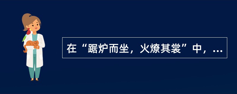 在“踞炉而坐，火燎其裳”中，“踞”的意义是（）