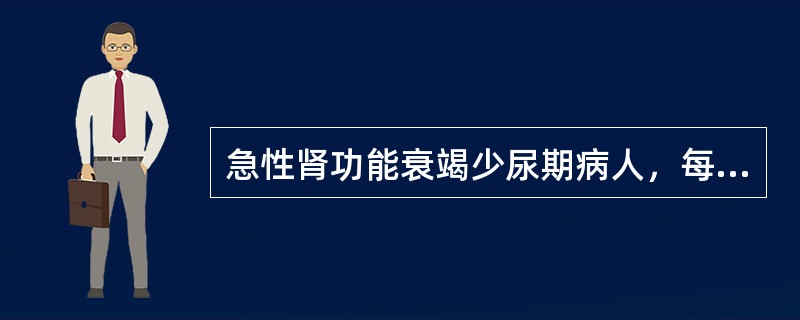 急性肾功能衰竭少尿期病人，每小时尿少于（）。