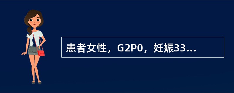 患者女性，G2P0，妊娠33周。因下肢浮肿一周，血压升高3天入院。入院前曾行产前