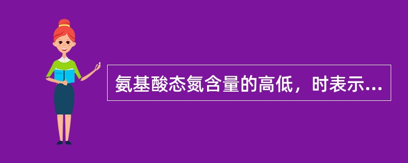 氨基酸态氮含量的高低，时表示酱油具有（）的程度。