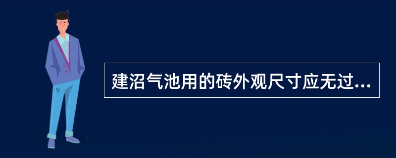 建沼气池用的砖外观尺寸应无过大翘曲，无裂纹，各平面应（）。