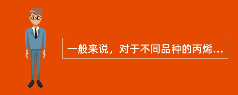 一般来说，对于不同品种的丙烯腈装置催化剂和催化剂的不同使用阶段，丙烯腈反应器的氨