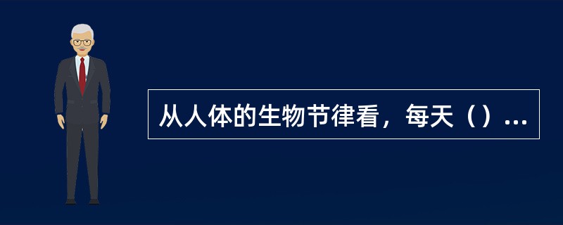 从人体的生物节律看，每天（）是锻炼的最适宜时机。