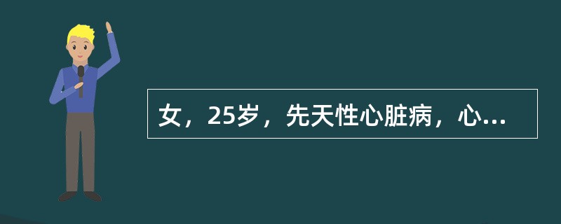 女，25岁，先天性心脏病，心功能Ⅱ级，现妊娠足月入院待产。对她进行的分娩期和产褥