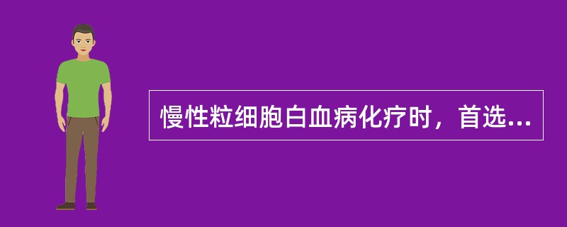 慢性粒细胞白血病化疗时，首选药物为（）。