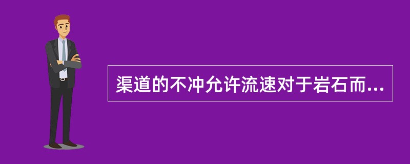 渠道的不冲允许流速对于岩石而言一般约在15-80m/s范围内。