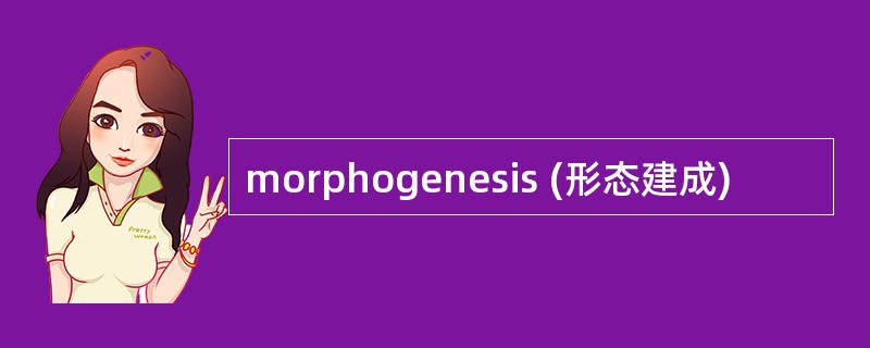 morphogenesis (形态建成)