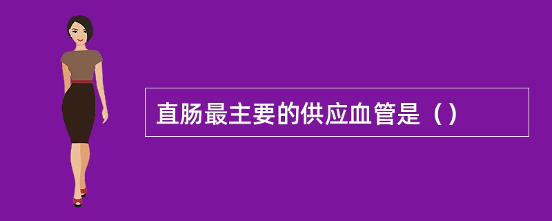直肠最主要的供应血管是（）