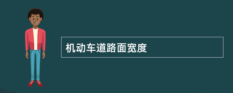 机动车道路面宽度