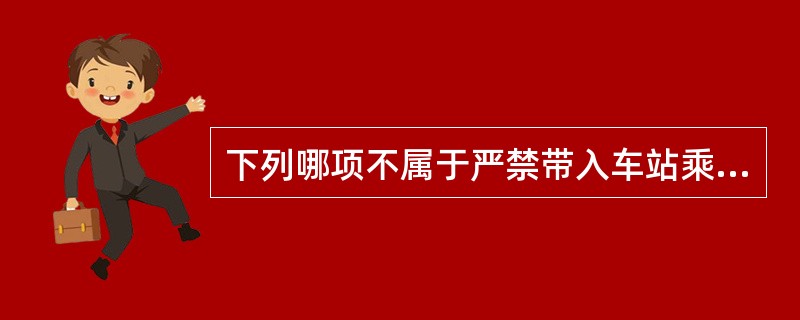 下列哪项不属于严禁带入车站乘车的项目_____