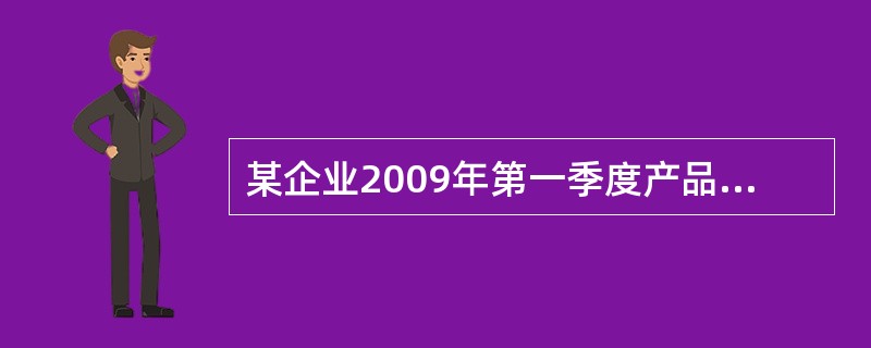 某企业2009年第一季度产品生产量预算为1 500件,单位产品材料用量5千克£¯