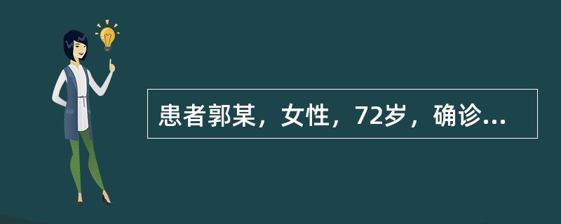 患者郭某，女性，72岁，确诊为老年痴呆4年，社区护士与其家属进行有关家庭护理的指