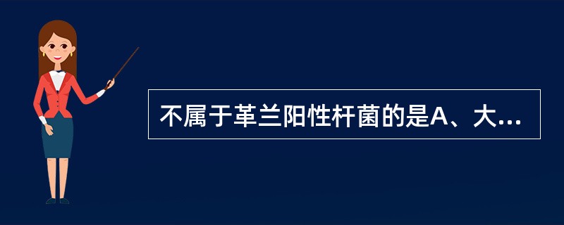 不属于革兰阳性杆菌的是A、大肠埃希菌B、肠球菌C、表皮葡萄球菌D、溶血性链球菌E