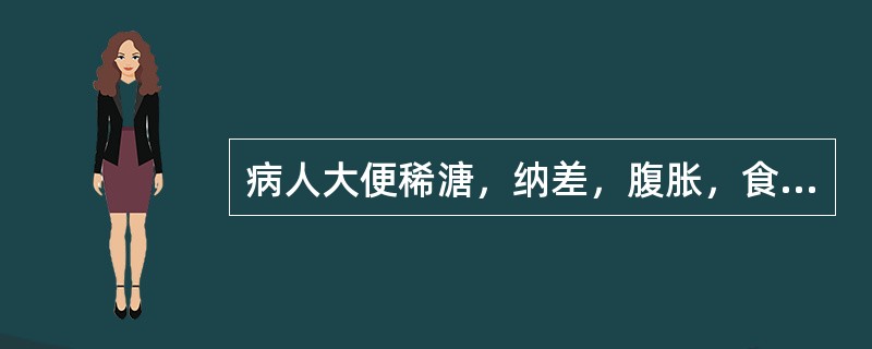 病人大便稀溏，纳差，腹胀，食后尤甚，舌淡白有齿痕。其证候是