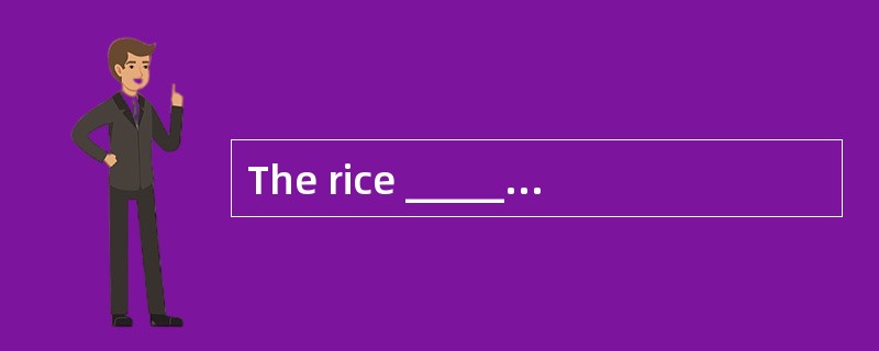 The rice ______ if you had been more car