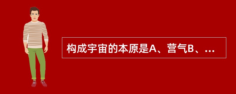 构成宇宙的本原是A、营气B、神气C、精气D、有形之气E、无形之气